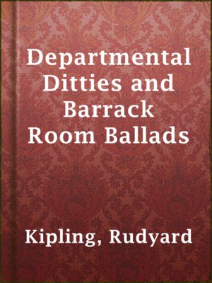 cover image of Departmental Ditties and Barrack Room Ballads